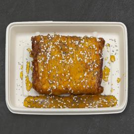 Fried feta with honey