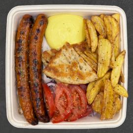 Chicken sausages portion