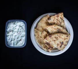 Tzatziki and flatbread