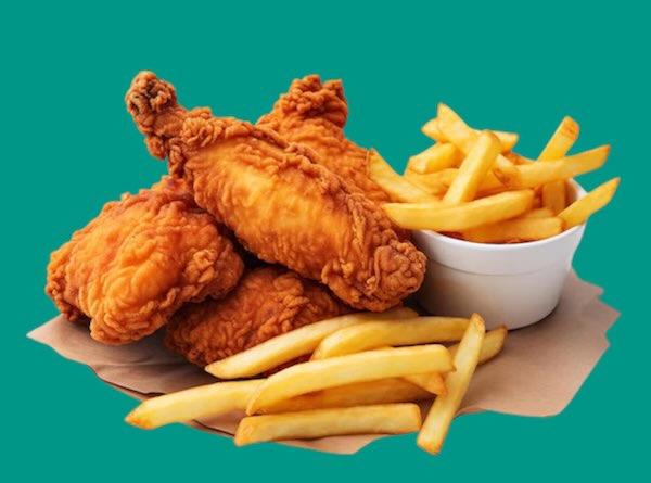 Sprød Kylling med Fritter